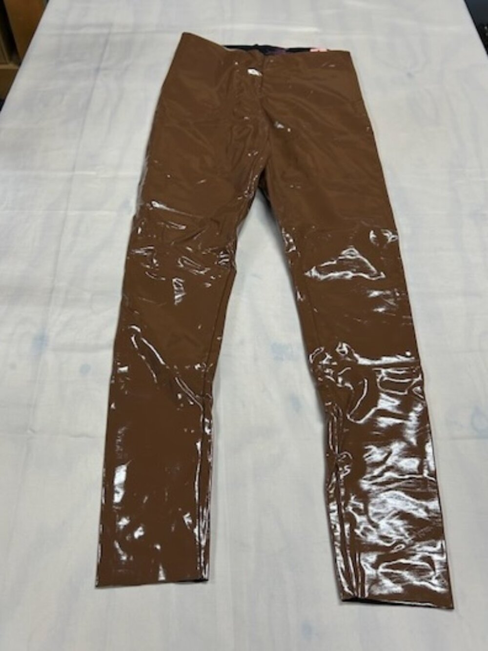 Commando Patent Faux Patent Leather Brown Leggings L EPC